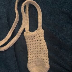 Handmade White Water Bottle Purse